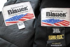 画像4: USA製 Blauer テープ付き キルティングライナー GORE-TEXゴアテックス ポリスマンジャケット 黒 42R (4)