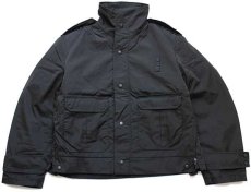 画像1: USA製 Blauer テープ付き キルティングライナー GORE-TEXゴアテックス ポリスマンジャケット 黒 42R (1)