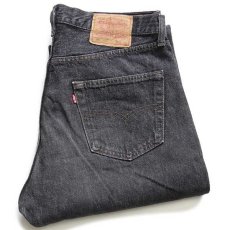 画像1: 90s USA製 Levi'sリーバイス 501 先染め ブラック デニムパンツ ペンキ飛び w36 (1)