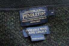 画像4: PENDLETONペンドルトン ハイネック シェットランドウール ドライバーズニット フルジップ セーター ミックス M (4)