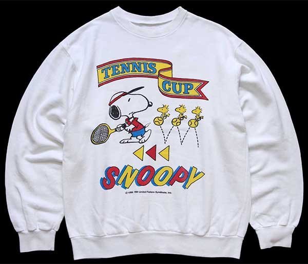 80s SNOOPYスヌーピー ウッドストック TENNIS CUP テニス コットン ...