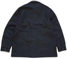 画像2: 90s USA製 PENDLETONペンドルトン 無地 ウールジャケット チャコールグレー M (2)