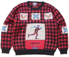 90s USA製 Woolrichウールリッチ ノルディック柄 ウールニット