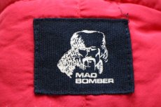 画像5: MAD BOMBER ラビットファー ナイロン フライトキャップ 赤 M (5)