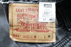 画像6: 90s USA製 Levi'sリーバイス 551 ブラック デニムパンツ フェード 16 MED★SDP2466 (6)