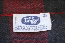 画像4: 80s USA製 Mr.Leggs バッファローチェック コットン フランネルシャツ 赤×黒 XL (4)