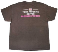 画像3: Dunkin' Donuts ダンキンドーナツ NEW FROZEN DUNKIN' COFFE 両面プリント コットンTシャツ チョコレート XL (3)