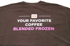 画像4: Dunkin' Donuts ダンキンドーナツ NEW FROZEN DUNKIN' COFFE 両面プリント コットンTシャツ チョコレート XL (4)