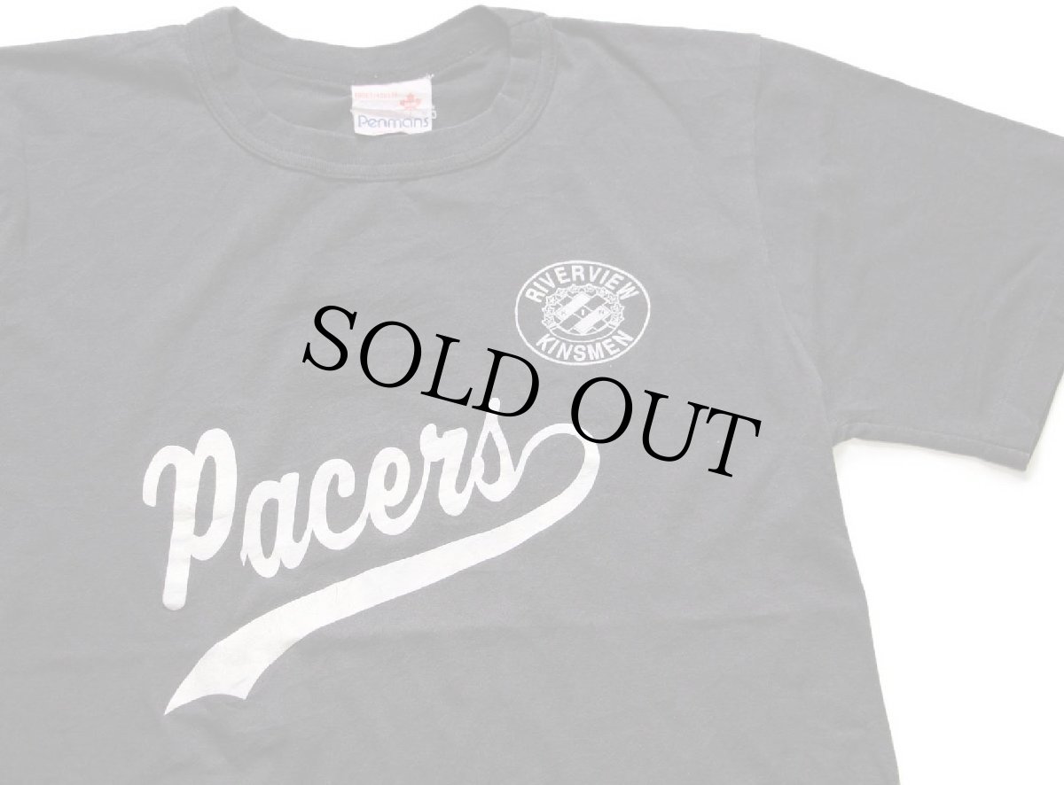 画像1: 80s カナダ製 Pacers RIVERVIEW KINSMEN 3 ナンバリング Tシャツ 黒 フェード M (1)