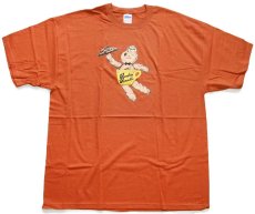 画像3: 未使用★Dunkin' Donuts ダンキンドーナツ マスコット コットンTシャツ レンガ XL (3)