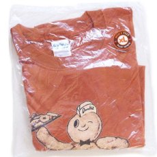 画像1: 未使用★Dunkin' Donuts ダンキンドーナツ マスコット コットンTシャツ レンガ XL (1)