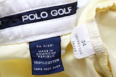 画像5: 00s POLO GOLF ラルフローレン ツータック コットン ショートパンツ 薄黄 34★ショーツ (5)