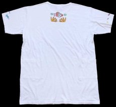 画像2: 90s USA製 CORal Reefs Live Sanible Island 熱帯魚 両面プリント アート ポケット付き コットンTシャツ 白★特大 (2)