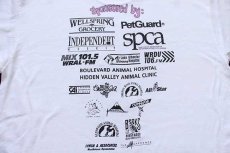 画像6: 90s USA製 WELLSPRING Dog Wash ドッグ 両面プリント アート コットンTシャツ 白 L (6)