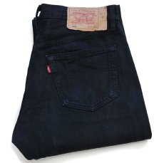 画像1: 90s トルコ製 Levi'sリーバイス 501 後染め ブラック デニムパンツ w33 L36★ユーロ (1)