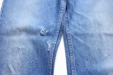 画像8: 90s USA製 Levi'sリーバイス ダメージ デニムパンツ ヒゲ w36 (8)