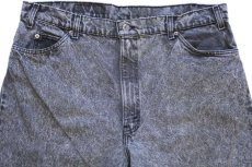 画像4: 90s USA製 Levi'sリーバイス 550 ケミカルウォッシュ ブラック デニムパンツ w40★アシッド (4)