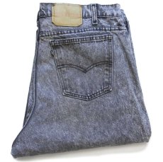 画像1: 90s USA製 Levi'sリーバイス 550 ケミカルウォッシュ ブラック デニムパンツ w40★アシッド (1)