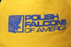 画像5: 90s POLISH FALCONS OF AMERICA ロゴ 発泡プリント メッシュキャップ 黄 (5)