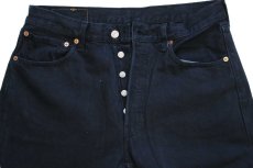 画像4: 90s トルコ製 Levi'sリーバイス 501 後染め ブラック デニムパンツ w33 L36★ユーロ (4)