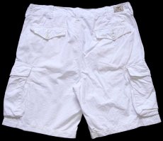 画像2: 00s ポロ ラルフローレン Shorts Drill Khaki コットン カーゴ ショートパンツ 白 32★ショーツ (2)