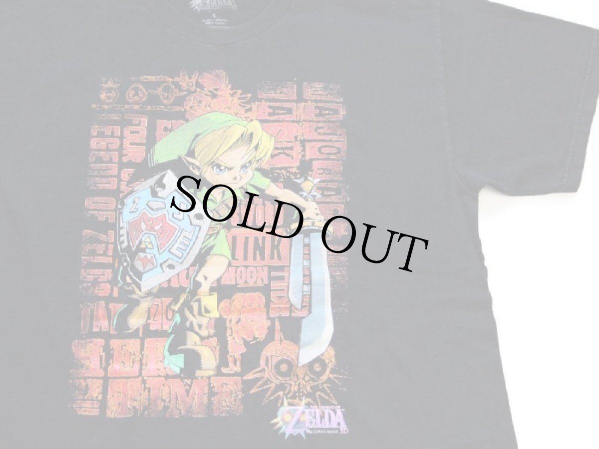 画像1: Nintendo ZELDA MAJORA'S MASK 3D ゼルダの伝説 ムジュラの仮面 リンク コットンTシャツ 黒 L (1)