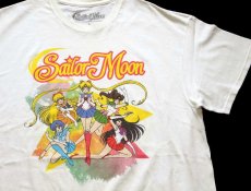 画像1: Sailor Moon 美少女戦士セーラームーン コットンTシャツ 白 L (1)