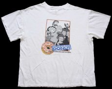 画像2: 00s The Simpsons シンプソンズ AMERICAN DONUT ドーナツ コットンTシャツ 生成り XL (2)