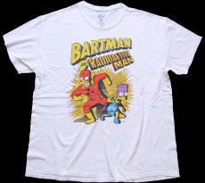 画像2: The Simpsons シンプソンズ BARTMAN AND RADIOACTIVE MAN ホーマー バート コットンTシャツ 白 XL (2)