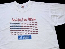 画像1: 00s TOWN EAST FORDフォード 星条旗 モチーフ コットンTシャツ 白 XL (1)