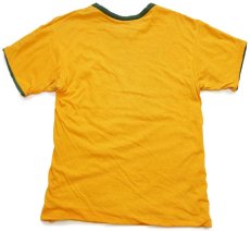 画像9: 70s USA製 Championチャンピオン U.S.F. BASKETBALL コットン リバーシブルTシャツ 緑×黄 M (9)