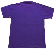 画像3: 90s USA製 New Orleans 風景画 ハンドペイント アート コットンTシャツ 紫 XL (3)