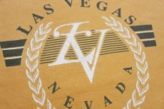 画像5: 00s LAS VEGAS NEVADA ひび割れプリント コットンTシャツ 後染め 黄 XL (5)