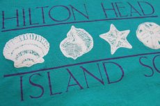 画像5: 90s USA製 HILTON HEAD ISLAND SC 貝 ヒトデ クラゲ コットンTシャツ エメラルドグリーン XL (5)