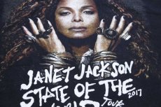 画像4: JANET JACKSON ジャネット ジャクソン STATE OF THE WORLD TOUR 2017 両面プリント コットン ツアーTシャツ 黒 XL (4)