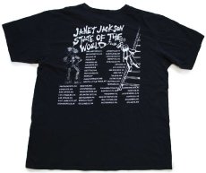 画像3: JANET JACKSON ジャネット ジャクソン STATE OF THE WORLD TOUR 2017 両面プリント コットン ツアーTシャツ 黒 XL (3)