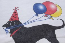 画像5: 00s Hanes Happy Birthday The Black Dog ブラックドッグ コットンTシャツ 白 XL (5)