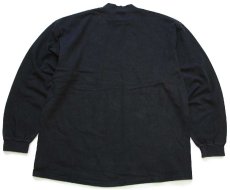 画像2: 90s USA製 NIKEナイキ COLORADO BUFFALOES ロゴ刺繍 モックネック コットン 長袖Tシャツ 黒 XL (2)