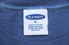 画像5: デッドストック★90s USA製 OLD NAVYオールドネイビー 袖プリント コットン 長袖Tシャツ ブルーグレー (5)