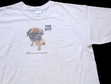 画像1: 00s THE DOG Pug ドッグ コットンTシャツ 生成り XL (1)