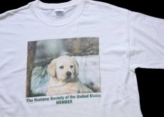 画像1: 00s The Humane Society of the United States MEMBER ドッグ コットンTシャツ 白 L (1)