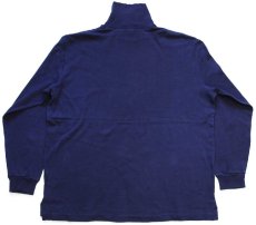 画像2: 90s USA製 ポロ ラルフローレン ワンポイント タートルネック コットン 長袖Tシャツ 紺 XL (2)