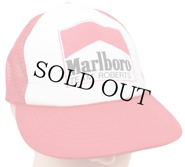 90s Marlboro TEAM ROBERTS マルボロ ロゴ ツートン 切り替え メッシュキャップ 赤×白 - Sixpacjoe Web  Shop