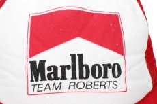 画像5: 90s Marlboro TEAM ROBERTS マルボロ ロゴ ツートン 切り替え メッシュキャップ 赤×白 (5)