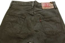 画像5: 00s USA製 Levi'sリーバイス 501 後染め カラーデニムパンツ オリーブ w30 L30 (5)