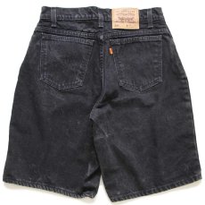 画像2: 90s USA製 Levi'sリーバイス 560 ブラック デニム ショートパンツ w30★ショーツ (2)