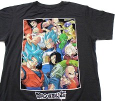 画像1: DRAGONBALL SUPER ドラゴンボール超 孫悟空 ベジータ キャラクター コットンTシャツ 黒 M (1)