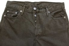 画像4: 00s USA製 Levi'sリーバイス 501 後染め カラーデニムパンツ オリーブ w30 L30 (4)