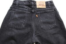 画像4: 90s USA製 Levi'sリーバイス 560 ブラック デニム ショートパンツ w30★ショーツ (4)