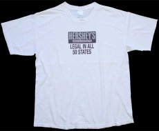 画像2: 00s HERSHEY'Sハーシーズ チョコレート ロゴ LEGAL IN ALL 50 STATES コットンTシャツ 白 XL (2)